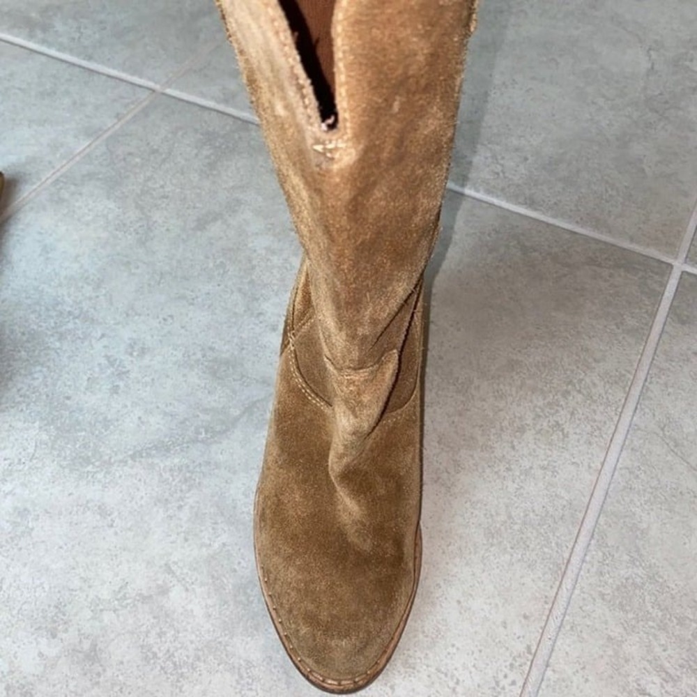 Michael Kors Brown Suede Leather Fashion Boots Size 6 M - Picture 4 of 10